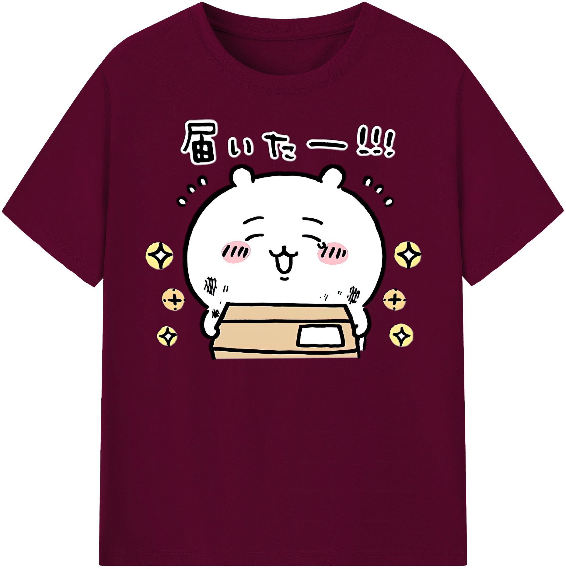 （画像用） ちいかわ ちいかわ Chii-kawa chiikawa レディースカジュアルプリントTシャツ（綿100％）